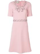 Gucci Crystal Embellished Dress - Pink