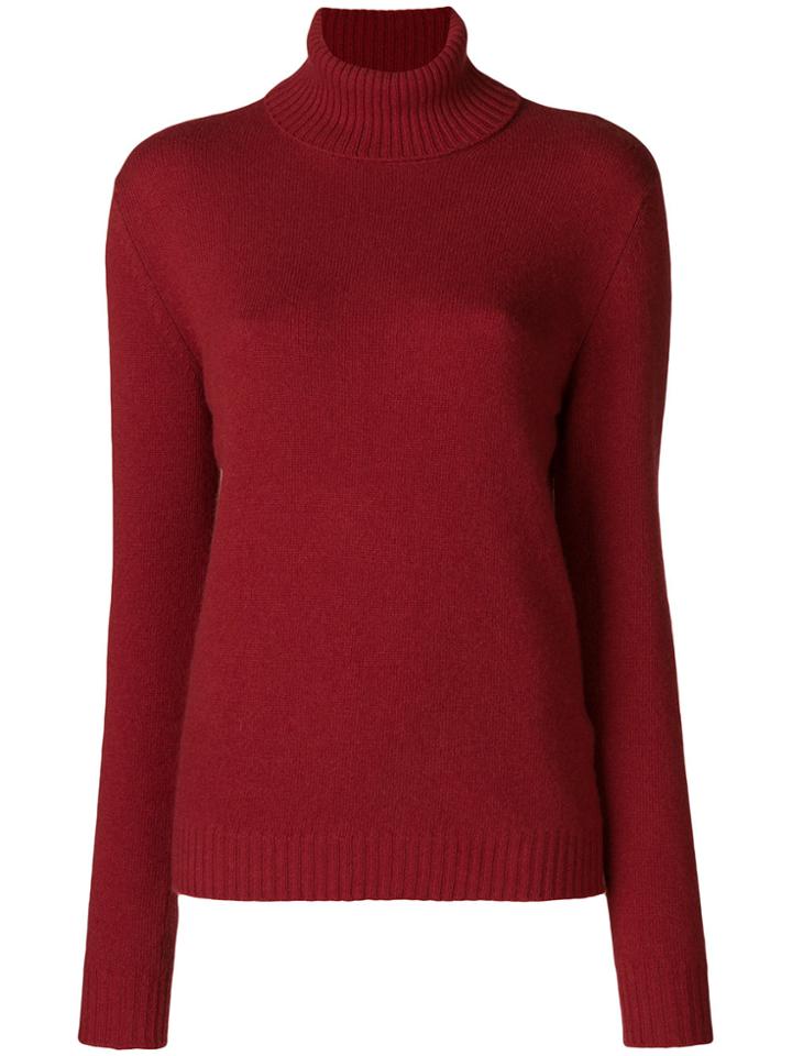 Max Mara Classic Polo Neck - Red