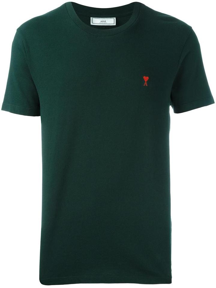 Ami Alexandre Mattiussi Ami De Coeur T-shirt, Men's, Size: Medium, Green, Cotton