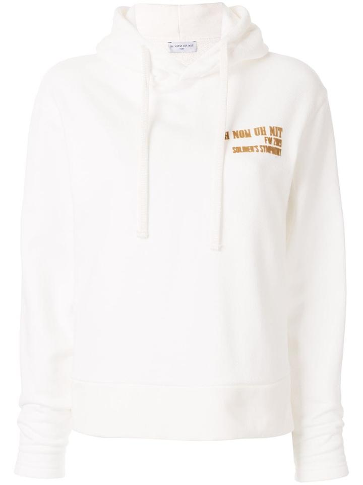 Ih Nom Uh Nit Logo Detail Hoodie - White