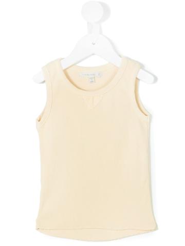 1+ In The Family - Crew Neck Tank Top - Kids - Cotton/spandex/elastane - 18 Mth, Yellow/orange