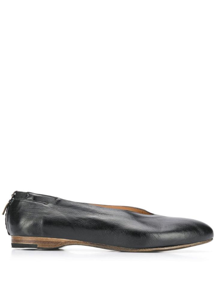 Silvano Sassetti Pointed Ballerina Shoes - Black