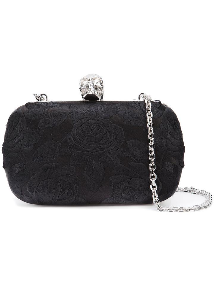 Alexander Mcqueen Rose (pink) Embroidered Box Clutch, Women's, Acetate