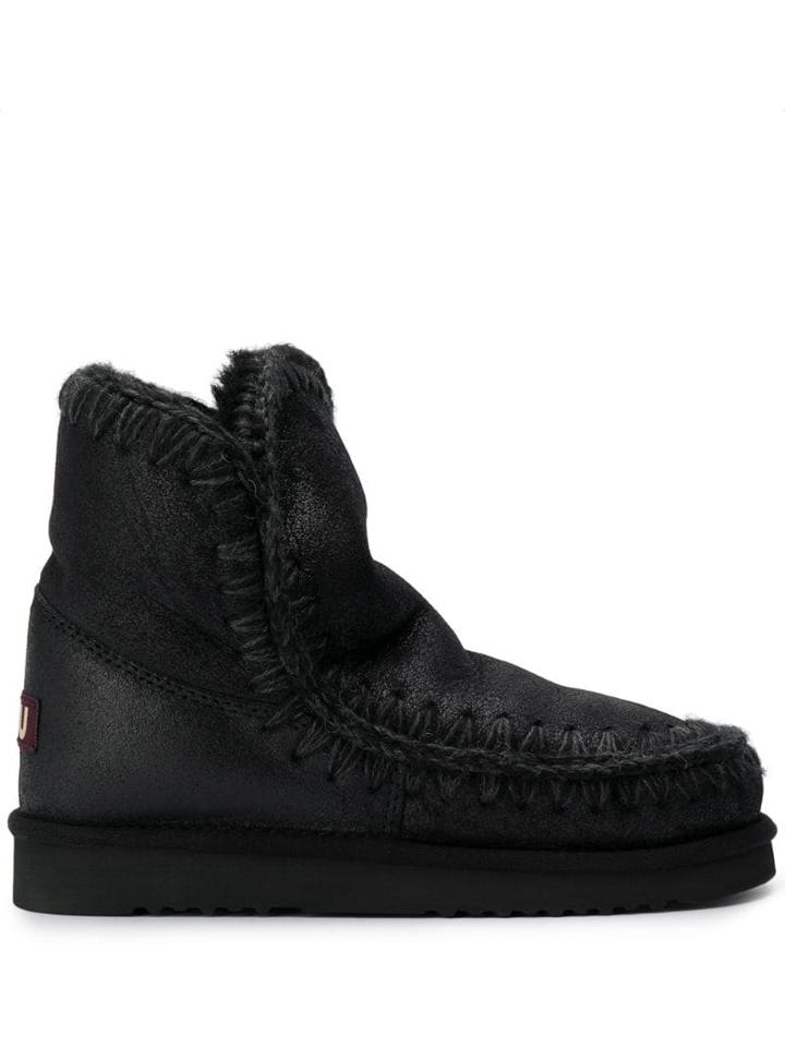 Mou Mou Mufw101001b Cbk Artificial->artificial Leather - Black