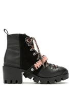 Schutz Tonal Panels Lace-up Boots - Black