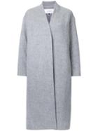Le Ciel Bleu Mid Length Coat, Women's, Size: 36, Grey, Nylon/wool