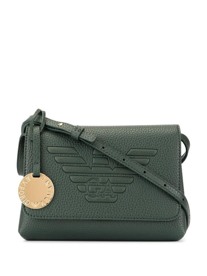 Emporio Armani Eagle Logo Crossbody Bag - Green