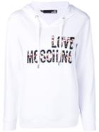 Love Moschino Cheerleader Logo Hoodie - White