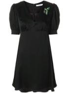 Vivetta Embellished V-neck Dress - Black