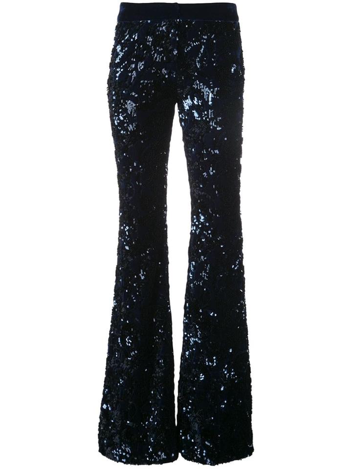 Alexis Sequin Embellished Trousers - Blue
