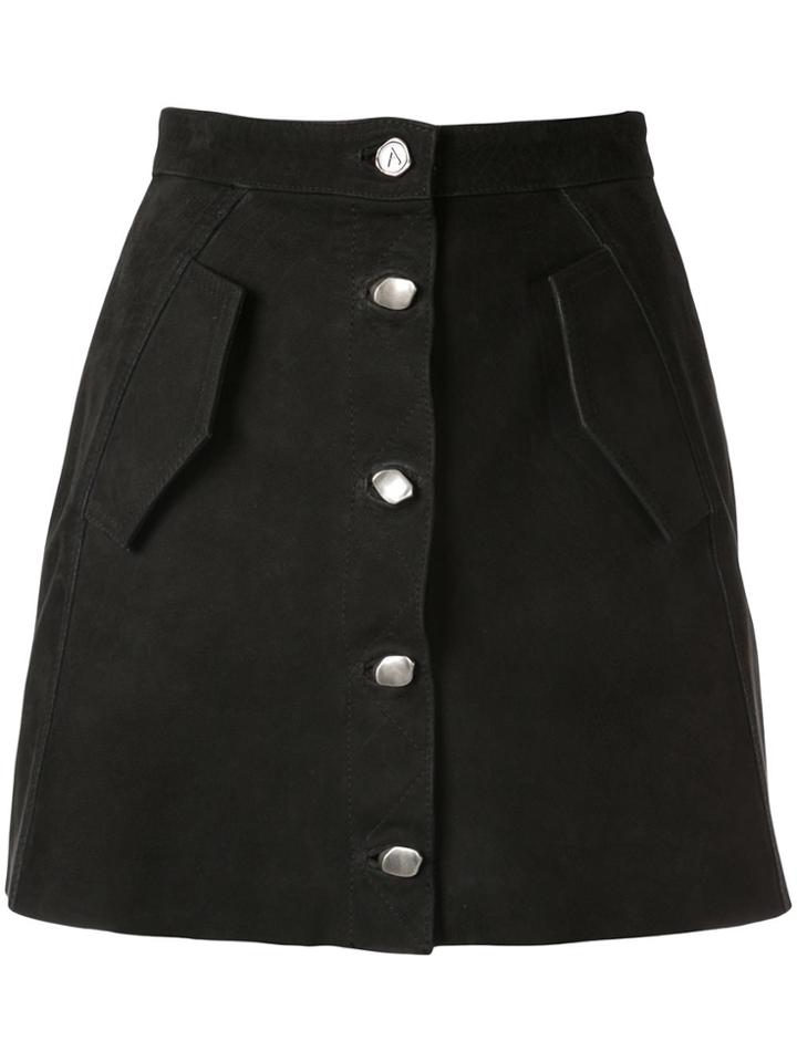 Aje Buttoned A-line Skirt - Black