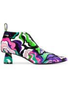 Emilio Pucci Multi Swirl Ankle Boot - Pink & Purple