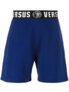 Versus Logo Waistband Sweatshorts - Blue