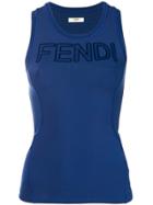 Fendi Logo Tank Top - Blue