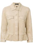 Marc Cain Peplum Button Jacket - Nude & Neutrals