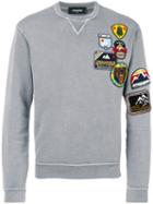 Dsquared2 - Patch Detail Sweatshirt - Men - Cotton - Xl, Grey, Cotton