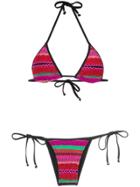 Amir Slama Panelled Triangle Bikini Set - Multicolour