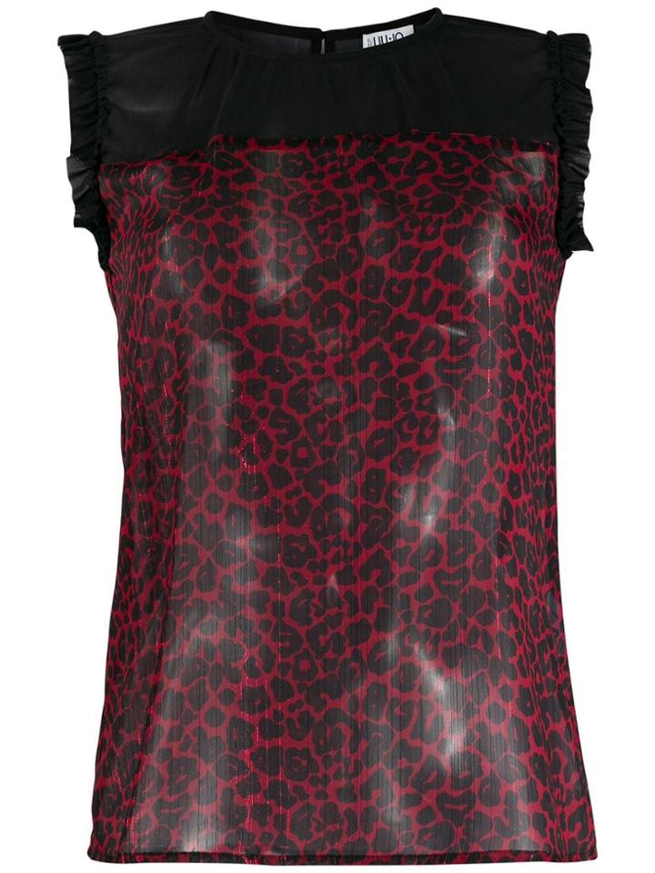 Liu Jo Leopard Print Blouse - Red