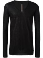 Rick Owens V-neck Jumper, Men's, Size: Medium, Black, Cotton/nylon