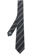 Z Zegna Striped Tie - Black