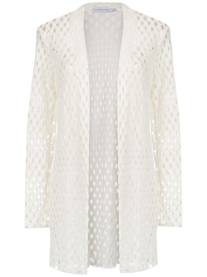 Mara Mac Long Knitted Cardigan - White