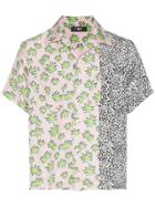 Amiri Palm And Leopard Print Short-sleeved Silk Shirt - Pink And