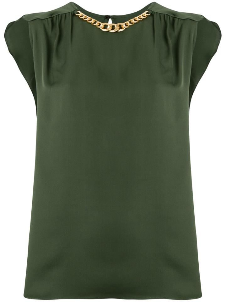 Michael Michael Kors Chain-embellished Blouse - Green