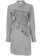 3.1 Phillip Lim Asymmetrical Gingham Shirt Dress - Black