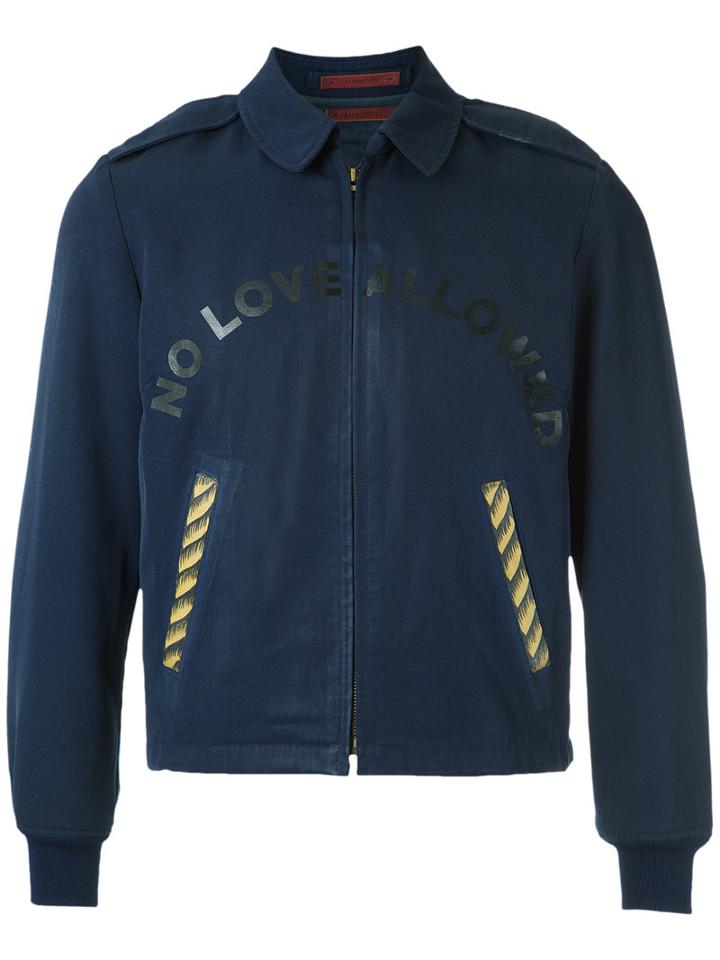 À La Garçonne - Hand-painted Jacket - Unisex - Polyester/wool - P, Blue, Polyester/wool