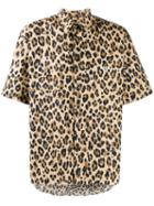 Msgm Leopard Print Shirt - Neutrals
