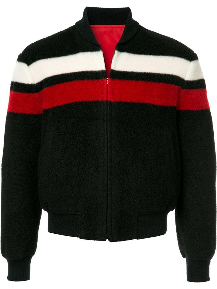 Fake Alpha Vintage 1950s Reversible Bomber Jacket - Black