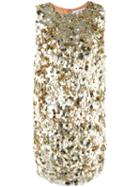 Gianluca Capannolo Sequin Shift Dress, Women's, Size: 40, Grey, Polyester