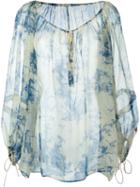 Philosophy Di Lorenzo Serafini Foliage Print Peasant Blouse