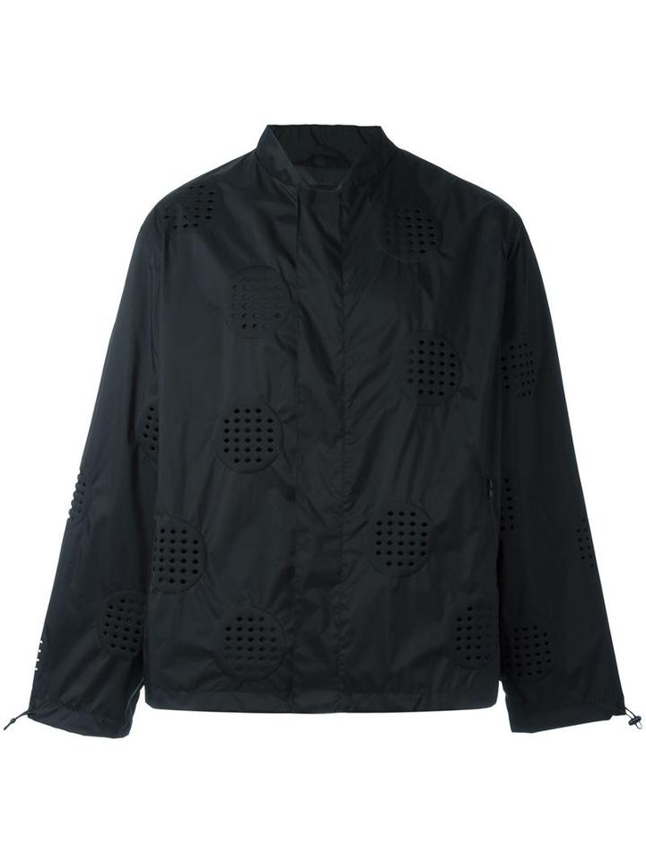 Craig Green Perforated Bomber Jacket, Adult Unisex, Size: Small, Black, Nylon