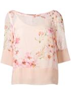 Twin-set Blossom Print Blouse - Pink