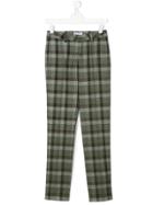Dondup Kids Plaid Tailored Trousers - Green