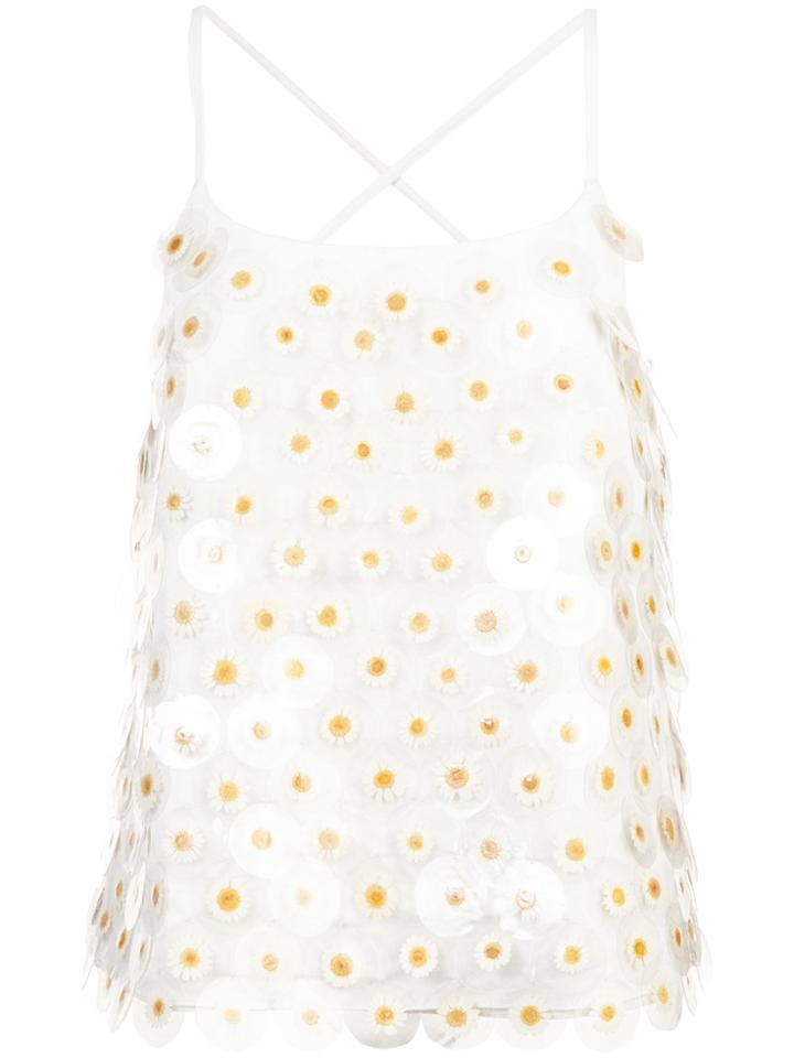 Rosie Assoulin Daisy Overlay Cami - White