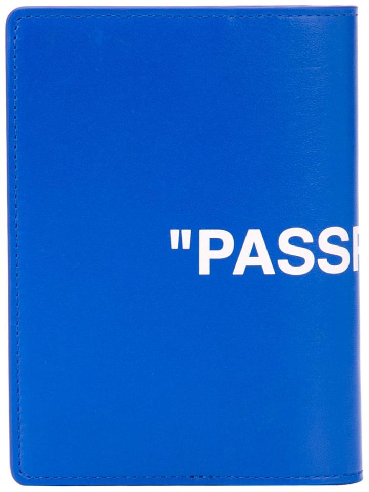 Off-white Passport Quote Wallet - Blue