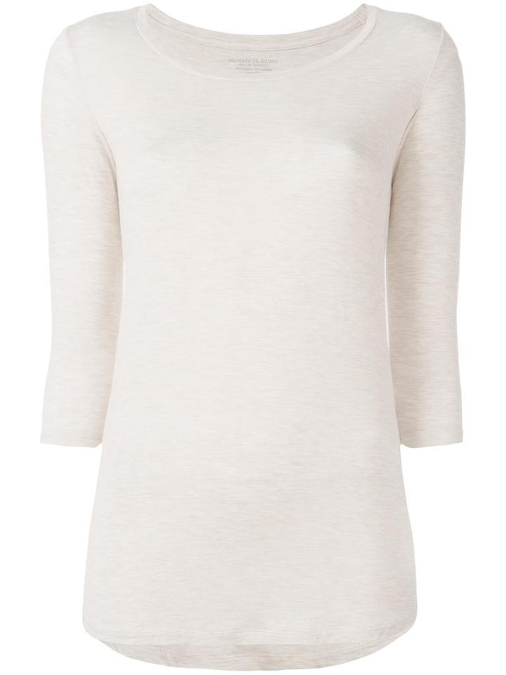 Majestic Filatures Three-quarters Sleeve T-shirt, Women's, Size: 3, Nude/neutrals, Spandex/elastane/viscose