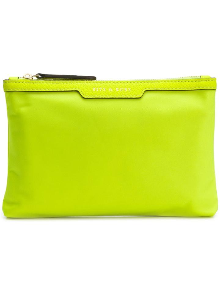 Anya Hindmarch Loose Pocket Bits & Bobs In Neon Yellow Nylon With
