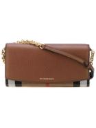 Burberry Detachable Strap Flap Wallet - Brown