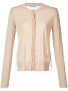 Ryan Roche - Slim Fit Cardigan - Women - Silk/cashmere - S, Nude/neutrals, Silk/cashmere