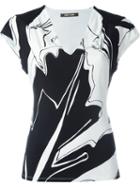 Roberto Cavalli Printed V-neck T-shirt