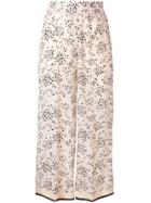Alysi Small Floral Print Trousers - Neutrals