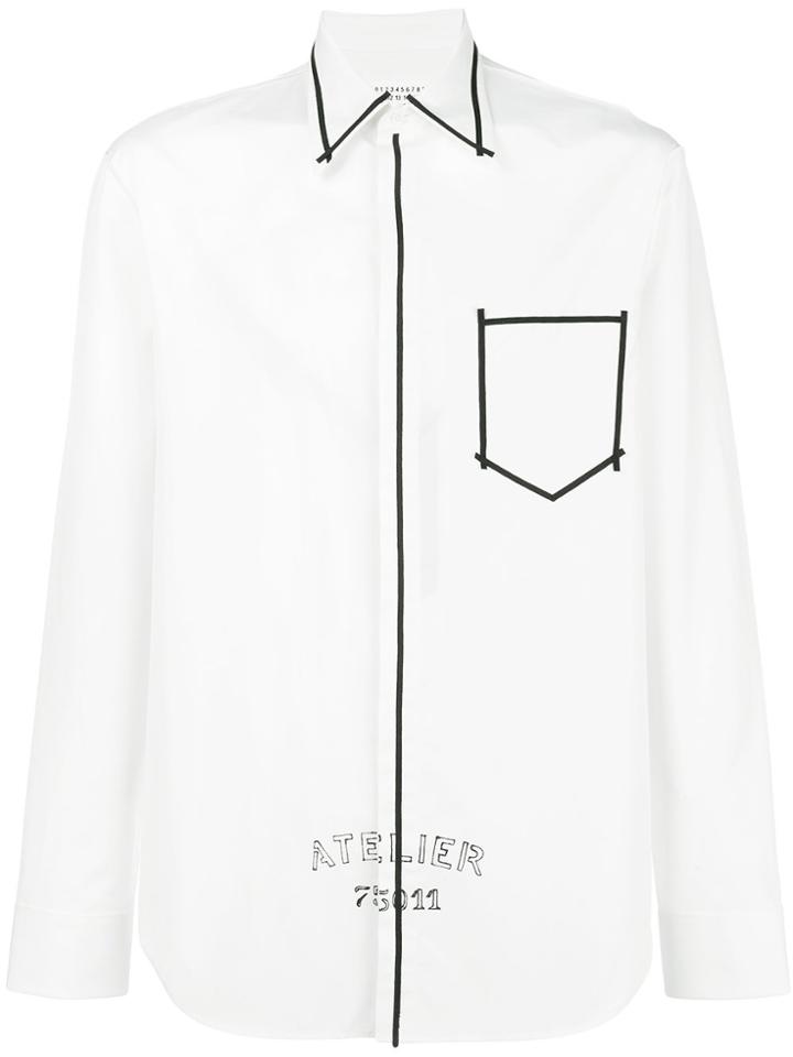 Maison Margiela Contrast Pocket Shirt - Nude & Neutrals