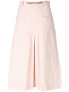 Carven Pleated Detail Midi Skirt - Pink & Purple