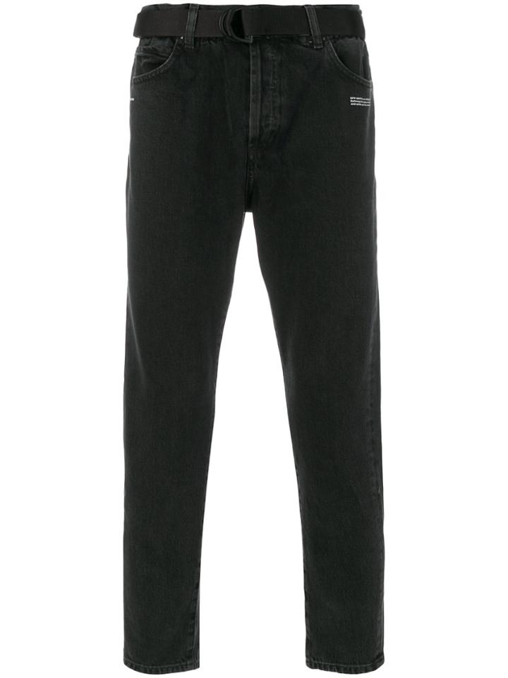 Off-white Straight Leg Jeans - Black