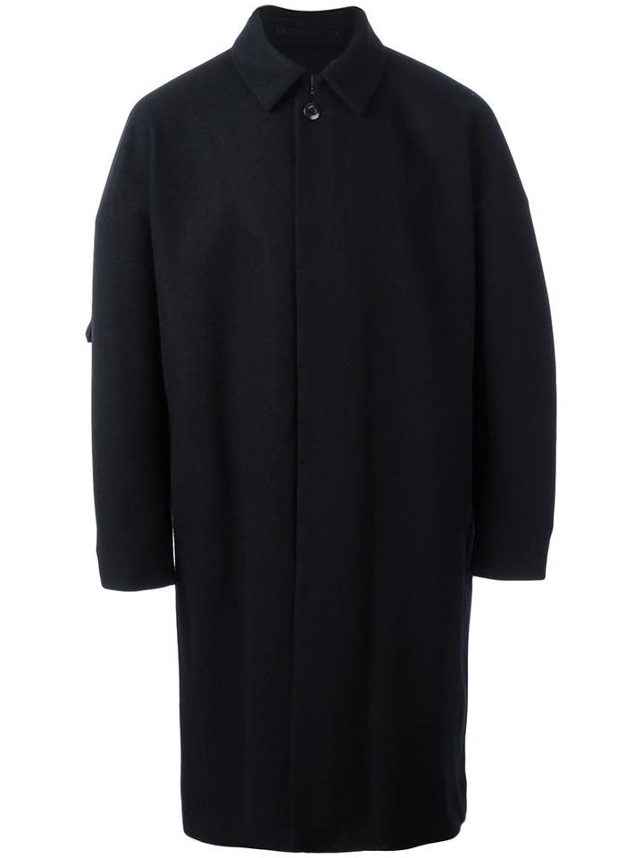 Attachment Concealed Fastening Coat, Men's, Size: 2, Blue, Nylon/polyurethane/cupro/wool