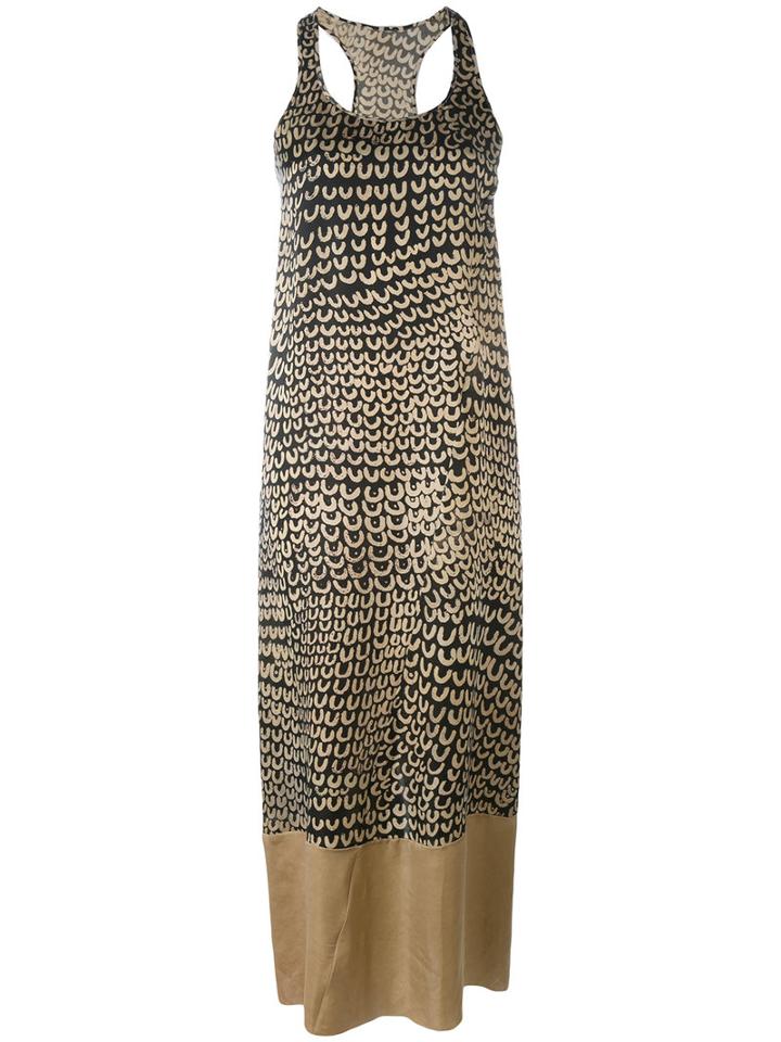 Uma Wang - Contrast Shift Dress - Women - Cupro - S, Black, Cupro