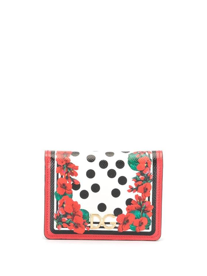 Dolce & Gabbana Floral Print Purse - Red
